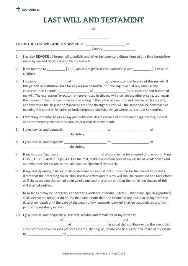 Eighth Will — document preview